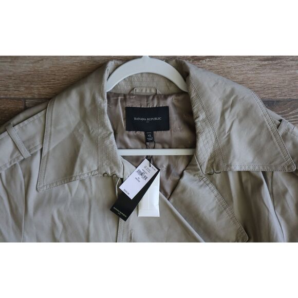 Banana Republic 569732-00 Women Petite Sz XL Tan Classic Twill Trench Coat - Picture 6 of 16